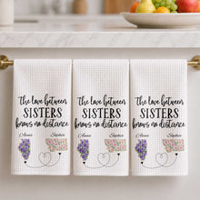 Load image into Gallery viewer, Personalized Floral State Map Kitchen Towel Gift for Sister