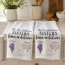 Load image into Gallery viewer, Personalized Floral State Map Kitchen Towel Gift for Sister