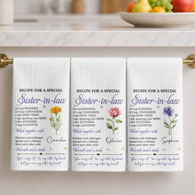 Load image into Gallery viewer, Personalized Kitchen Towel Recipe for Sister-in-law Gift Home
