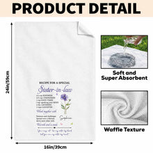 Load image into Gallery viewer, Personalized Kitchen Towel Recipe for Sister-in-law Gift Home