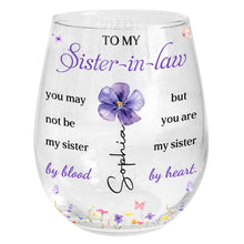 Load image into Gallery viewer, Personalized Stemless Wine Glass Custom Name Gift for Sister-in-Law