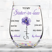Load image into Gallery viewer, Personalized Stemless Wine Glass Custom Name Gift for Sister-in-Law