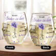 Load image into Gallery viewer, Personalized Stemless Wine Glass Custom Name Gift for Sister-in-Law