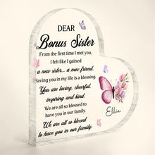 Load image into Gallery viewer, Personalized Acrylic Heart Plaque Gift for Sister-in-Law