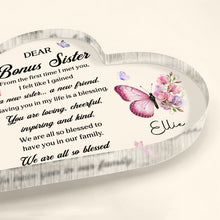 Load image into Gallery viewer, Personalized Acrylic Heart Plaque Gift for Sister-in-Law