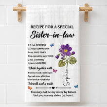 Load image into Gallery viewer, Personalized Kitchen Towel Custom Recipe for Sister-in-Law Gift