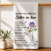 Load image into Gallery viewer, Personalized Kitchen Towel Custom Recipe for Sister-in-Law Gift