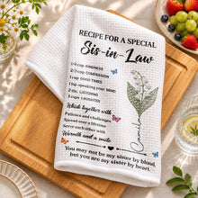 Load image into Gallery viewer, Personalized Kitchen Towel Custom Recipe for Sister-in-Law Gift