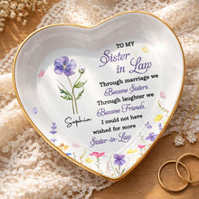 Load image into Gallery viewer, Personalized Heart Jewelry Dish Custom Name Gift for Sister