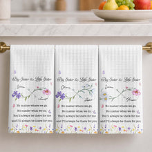 Load image into Gallery viewer, Personalized Kitchen Towel Big Sister Little Sister Gift