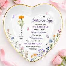 Load image into Gallery viewer, Personalized Heart Jewelry Dish Custom Name Gift for Sister