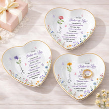 Load image into Gallery viewer, Personalized Heart Jewelry Dish Custom Name Gift for Sister