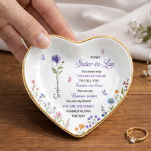 Load image into Gallery viewer, Personalized Heart Jewelry Dish Custom Name Gift for Sister