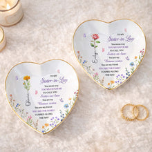 Load image into Gallery viewer, Personalized Heart Jewelry Dish Custom Name Gift for Sister