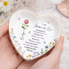Load image into Gallery viewer, Personalized Heart Jewelry Dish Custom Name Gift for Sister