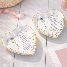 Load image into Gallery viewer, Personalized Heart Jewelry Dish Custom Name Gift for Sister