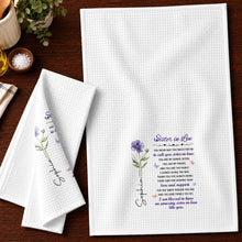 Load image into Gallery viewer, Personalized Kitchen Towel Custom Floral Design Gift for Sister-in-Law