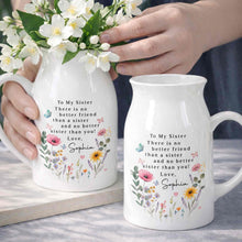 Load image into Gallery viewer, Personalized Ceramic Flower Vase Gift for Sister Butterfly Design