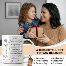 Load image into Gallery viewer, Personalized Purple Flower Butterflies Coffee Mug Gift for Sister-in-Law