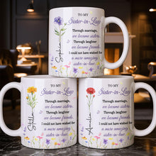 Load image into Gallery viewer, Personalized Purple Flower Butterflies Coffee Mug Gift for Sister-in-Law