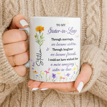 Load image into Gallery viewer, Personalized Purple Flower Butterflies Coffee Mug Gift for Sister-in-Law