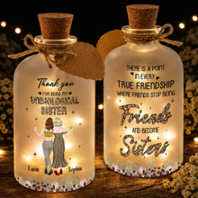 Load image into Gallery viewer, Personalized Frosted Glass Short Bottle Light Bestie Gift