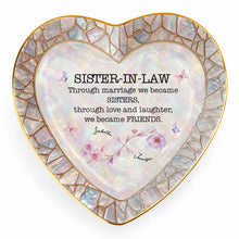 Load image into Gallery viewer, Personalized Heart Jewelry Dish Custom Name Gift for Sister-in-Law