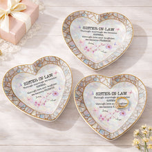 Load image into Gallery viewer, Personalized Heart Jewelry Dish Custom Name Gift for Sister-in-Law