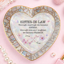 Load image into Gallery viewer, Personalized Heart Jewelry Dish Custom Name Gift for Sister-in-Law