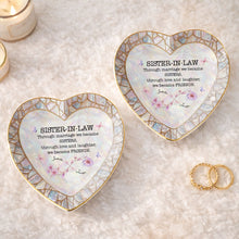 Load image into Gallery viewer, Personalized Heart Jewelry Dish Custom Name Gift for Sister-in-Law