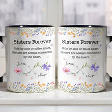 Load image into Gallery viewer, Personalized Sister Accent Mug Custom Floral Design Gift