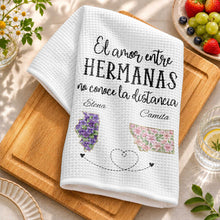 Load image into Gallery viewer, Personalized Kitchen Towel Custom State Art Gift for Sisters