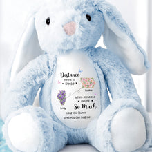 Load image into Gallery viewer, Personalized Plush Stuffed Bunny Custom Name Gift for Sister