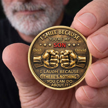 Load image into Gallery viewer, Personalized Commemorative Coin Custom Fist Bump Gift for Son