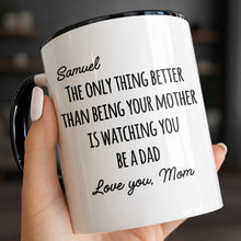 Load image into Gallery viewer, Personalized Accent Mug Custom Message Gift for Dad