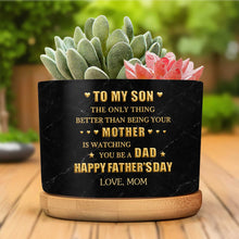 Load image into Gallery viewer, Personalized Ceramic Plant Pot Custom Message for Son