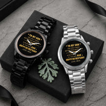 Load image into Gallery viewer, Personalized Custom Men's Watch Gift for Son with Message