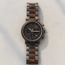 Load image into Gallery viewer, Personalized Engraved Wooden Watch Custom Gift for Son