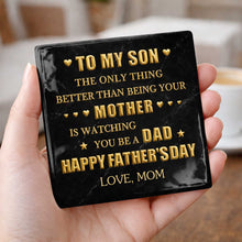 Load image into Gallery viewer, Personalized Ceramic Coaster Custom Message Gift for Son