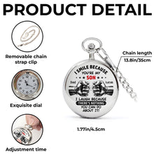 Load image into Gallery viewer, Personalized Silver-Plated Pocket Watch Custom Gift for Son
