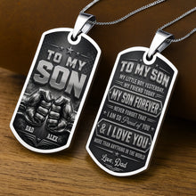 Load image into Gallery viewer, Personalized Dog Tag Necklace Custom Keepsake for Son