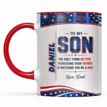 Load image into Gallery viewer, Personalized Accent Mug Custom Message for Son Gift