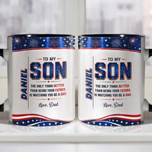 Load image into Gallery viewer, Personalized Accent Mug Custom Message for Son Gift