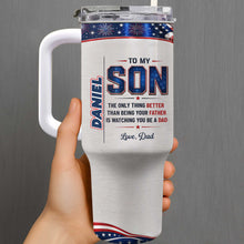 Load image into Gallery viewer, Personalized 40oz Tumbler Custom Name Patriotic Gift for Son
