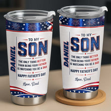 Load image into Gallery viewer, Personalized 20oz Stainless Steel Tumbler Custom Gift for Dad