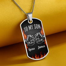 Load image into Gallery viewer, Personalized Custom Dog Tag Necklace for Son with Name