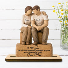 Load image into Gallery viewer, Personalized Wood Plaque Custom Message for Son Gift