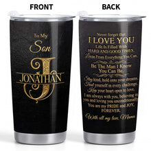 Load image into Gallery viewer, Personalized Stainless Steel Tumbler Custom Name Gift for Son