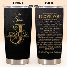 Load image into Gallery viewer, Personalized Stainless Steel Tumbler Custom Name Gift for Son