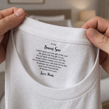 Load image into Gallery viewer, Personalized Cotton T-Shirt for Bonus Son Heartfelt Gift